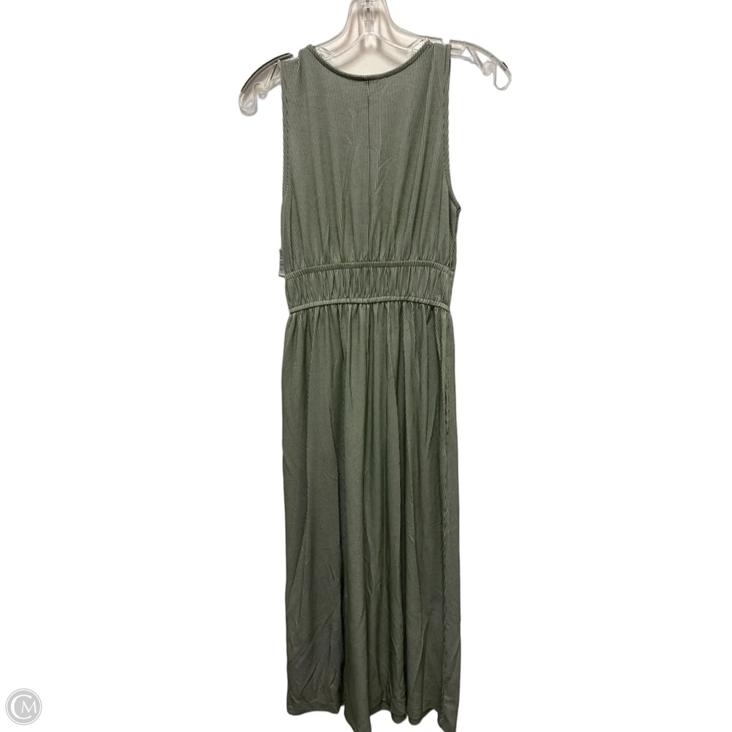 Dress Casual Maxi By Time And Tru In Green & White, Size: S