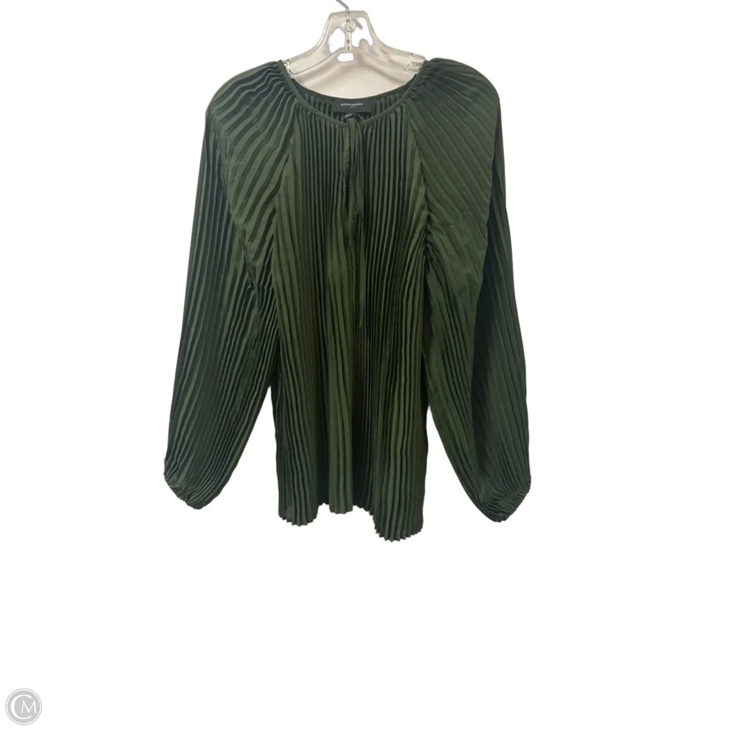 Top Long Sleeve By Banana Republic In Green, Size: L