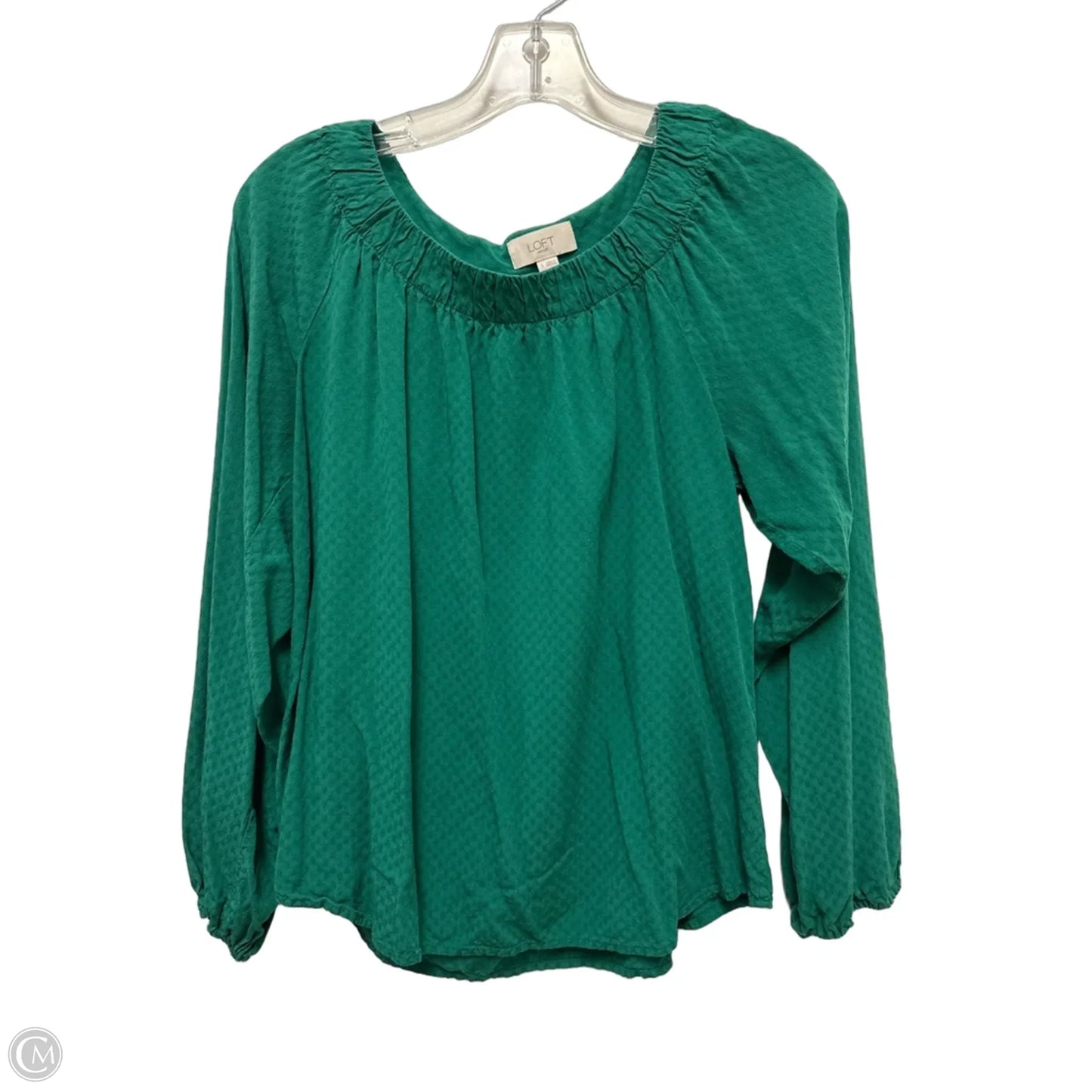 Top Long Sleeve By Loft In Green, Size: S