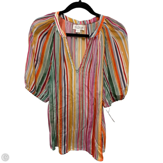 Top Short Sleeve By Velvet In Multi-colored, Size: S