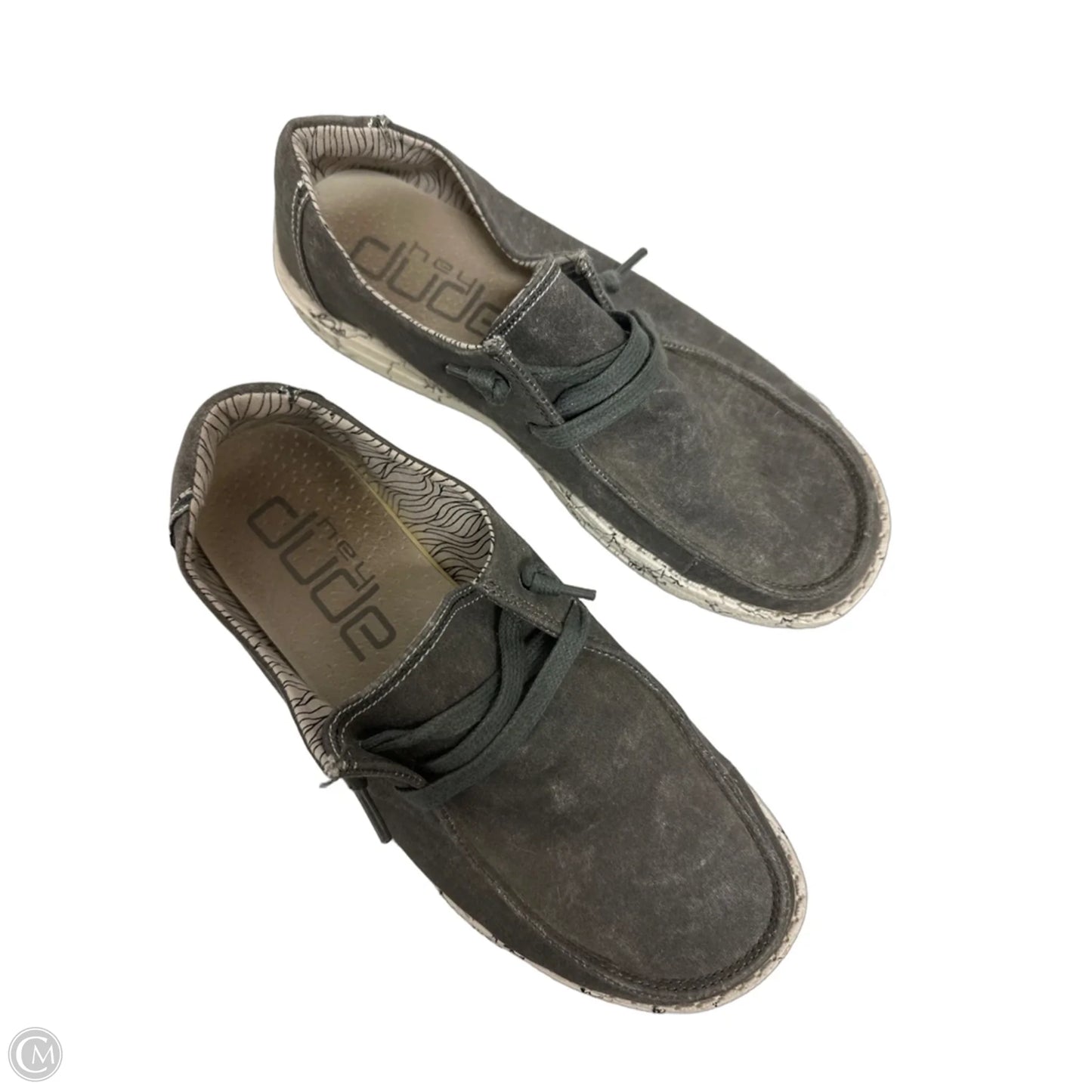 Shoes Flats By Hey Dude In Grey, Size: 8