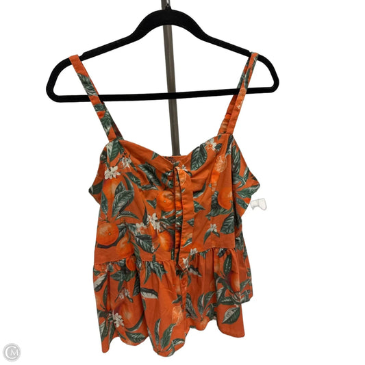 Top Sleeveless By Torrid In Orange, Size: L