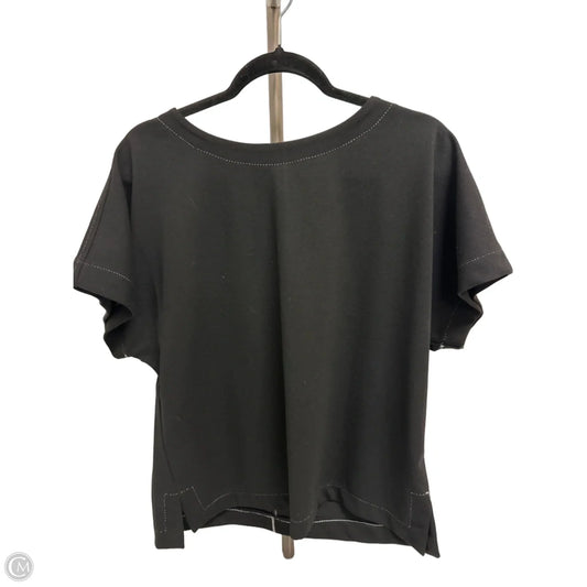 Top Short Sleeve By Max Studio In Black, Size: L
