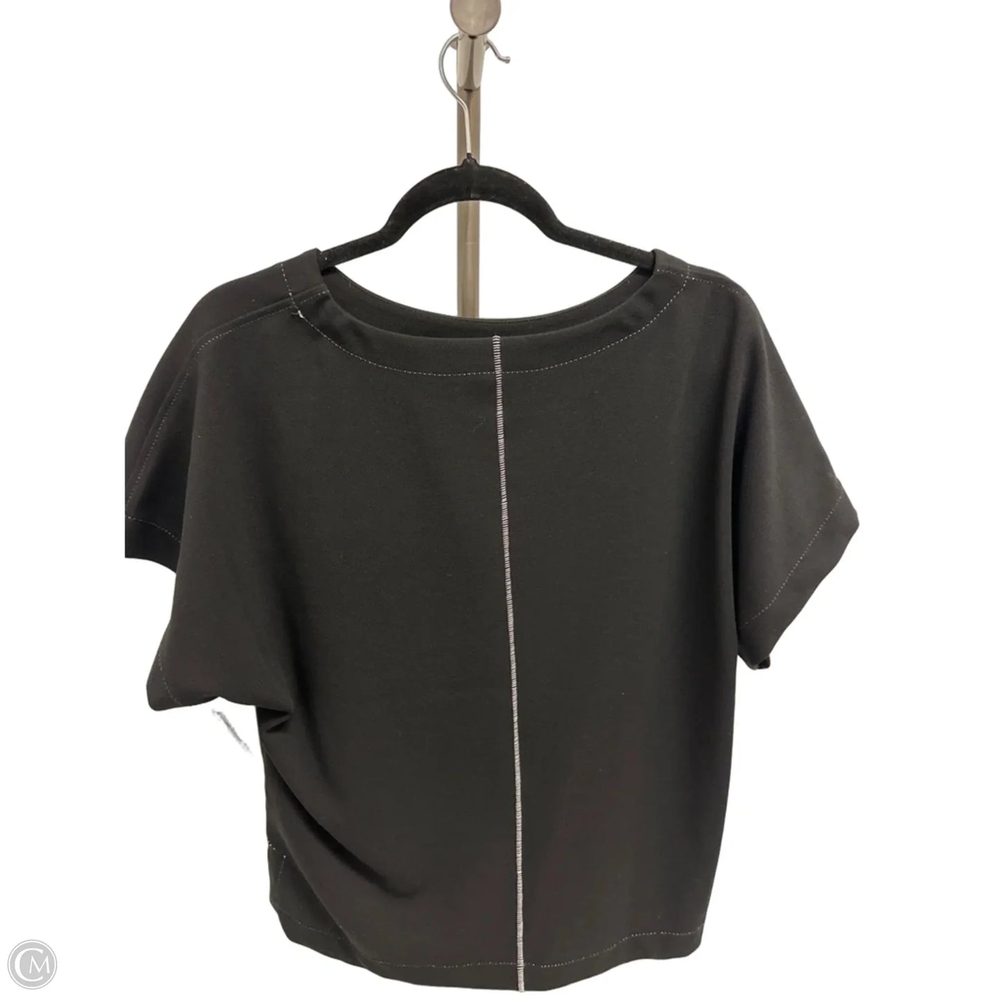 Top Short Sleeve By Max Studio In Black, Size: L