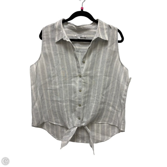 Blouse Sleeveless By Chicos In Striped Pattern, Size: L