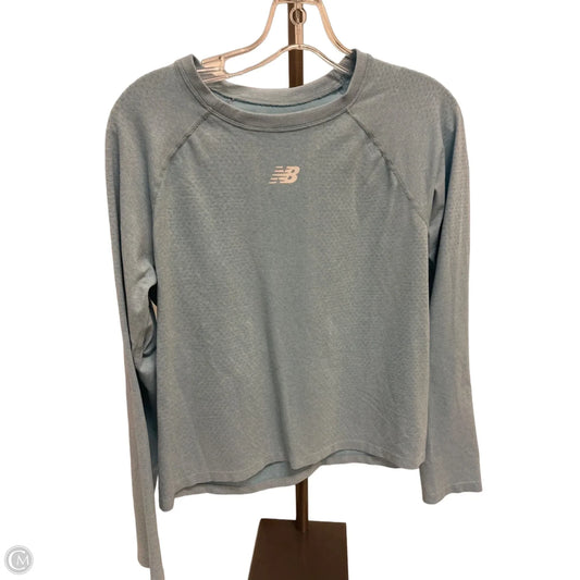 Athletic Top Long Sleeve Crewneck By New Balance In Blue, Size: L