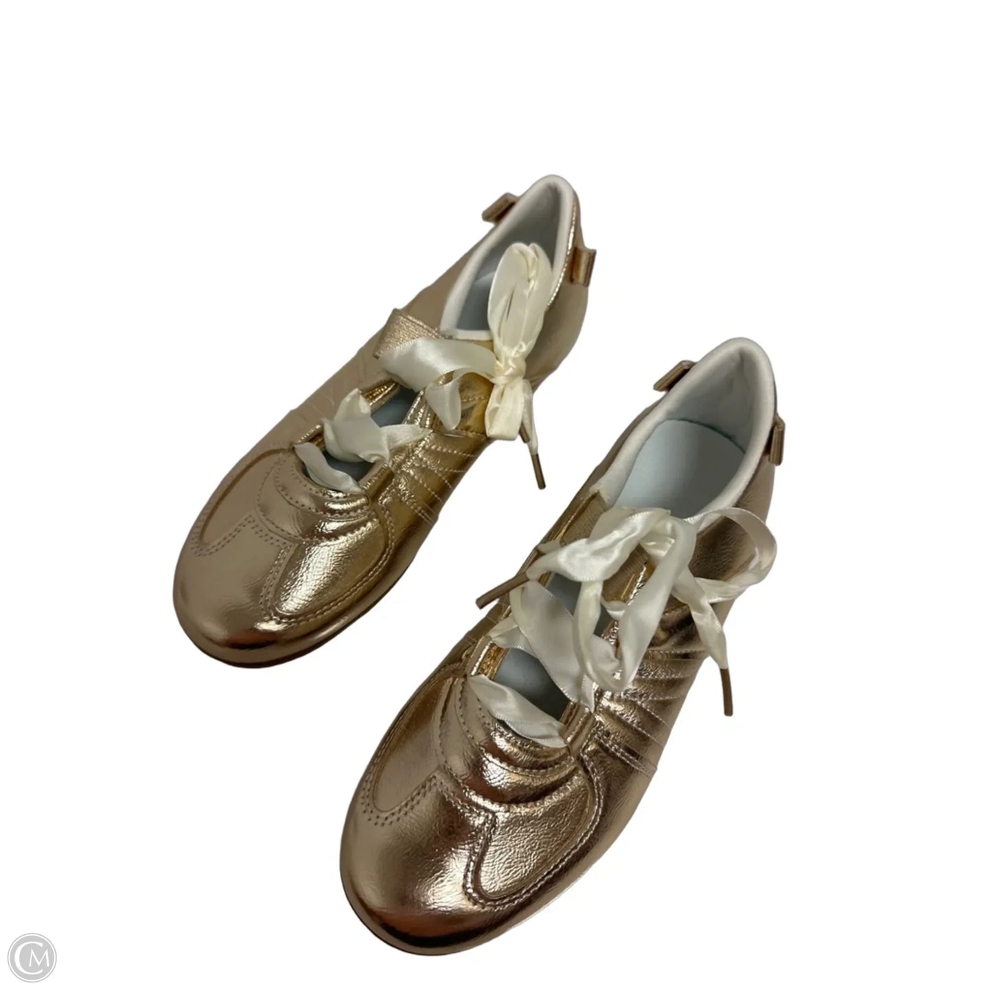 Shoes Flats By Clothes Mentor In Gold, Size: 6.5