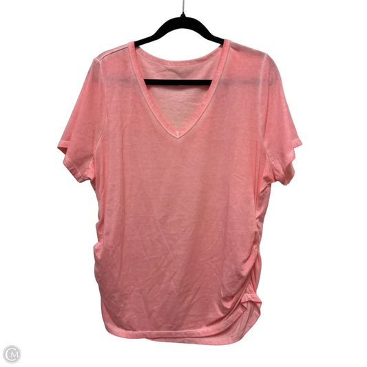 Top Short Sleeve By Lane Bryant In Pink, Size: Xl