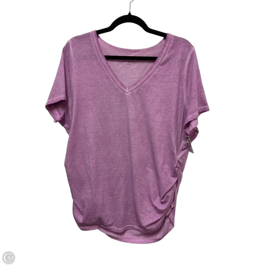 Top Short Sleeve By Lane Bryant In Purple, Size: Xl