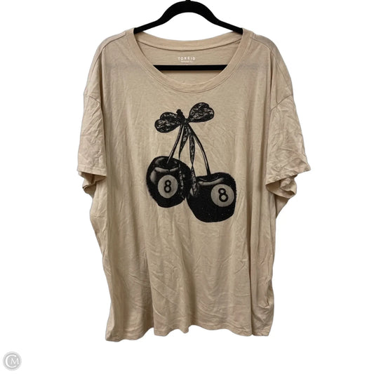 Top Short Sleeve By Torrid In Cream, Size: 1x
