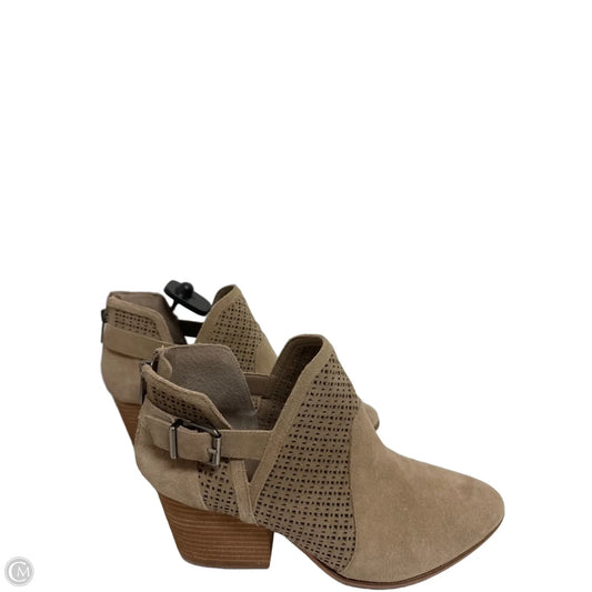 Boots Ankle Heels By Vince Camuto In Cream, Size: 10