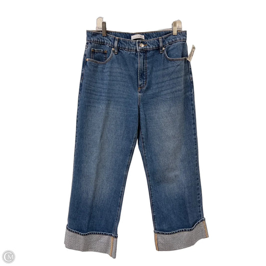 Jeans Wide Leg By Loft In Blue Denim, Size: 8p