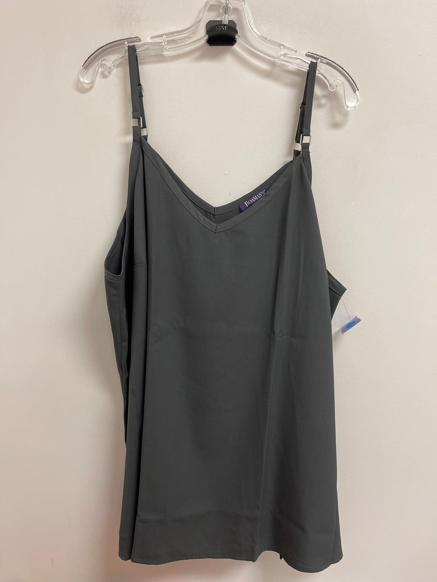 Tank Top By Roamans In Grey, Size: 4x