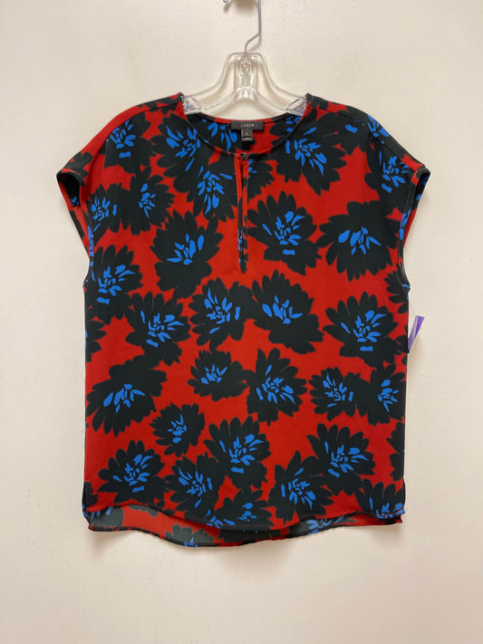 Blue & Red Top Short Sleeve J. Crew, Size Xs