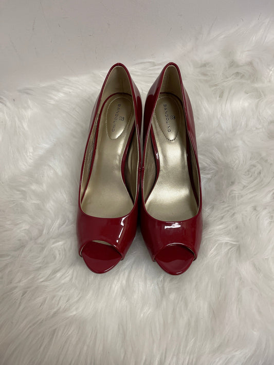 Red Shoes Heels Block Bandolino, Size 8