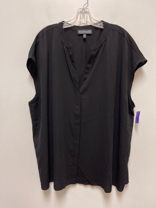 Black Top Short Sleeve Eloquii, Size 3x