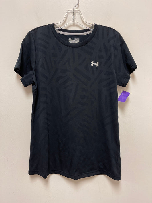 Black Athletic Top Short Sleeve Under Armour, Size M
