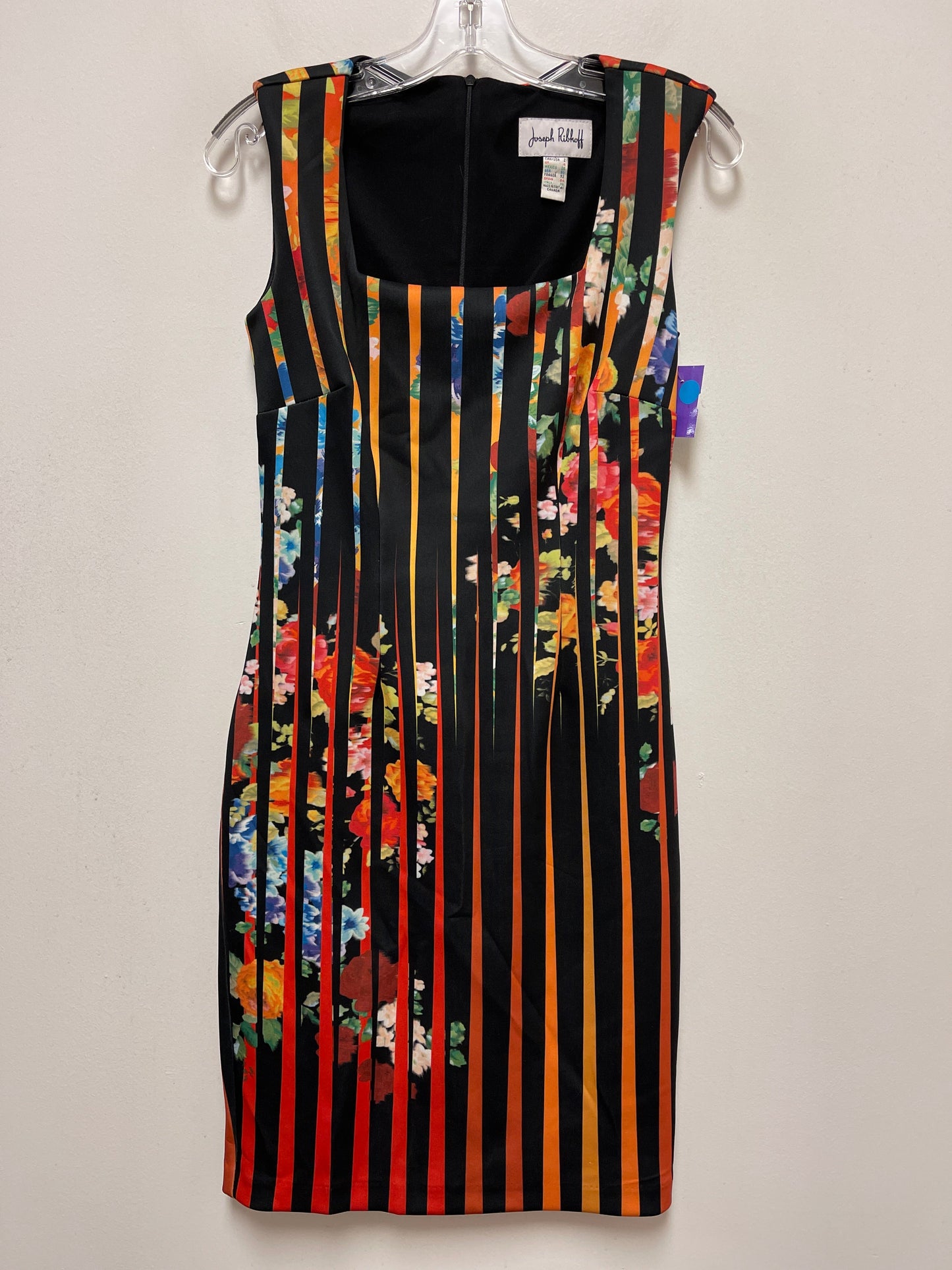 Striped Pattern Dress Casual Midi Joseph Ribkoff, Size Xs