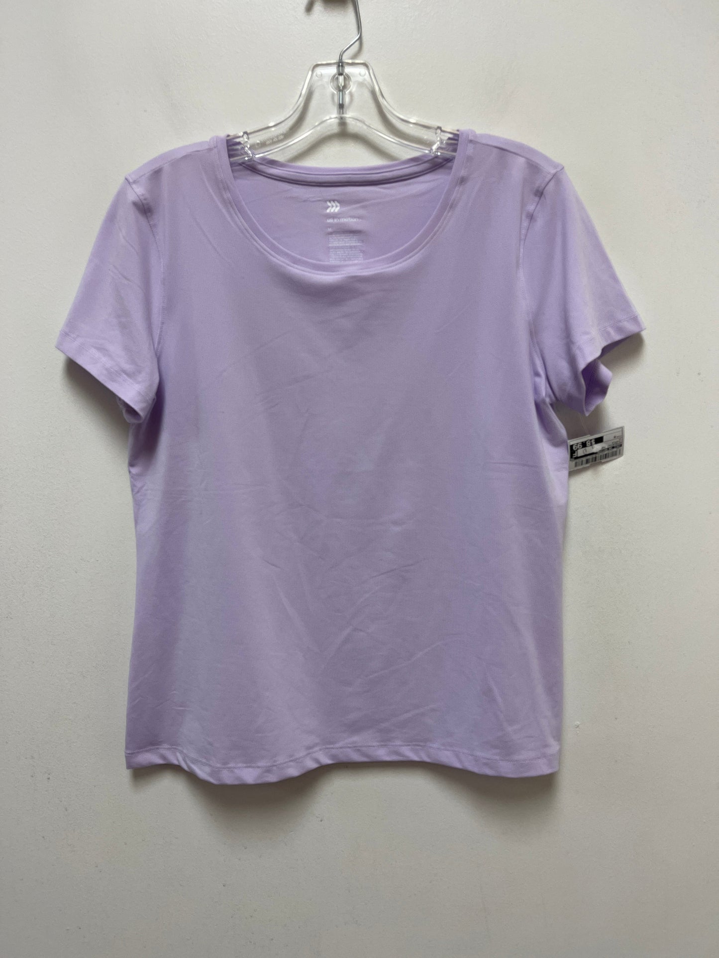 Purple Athletic Top Short Sleeve All In Motion, Size M