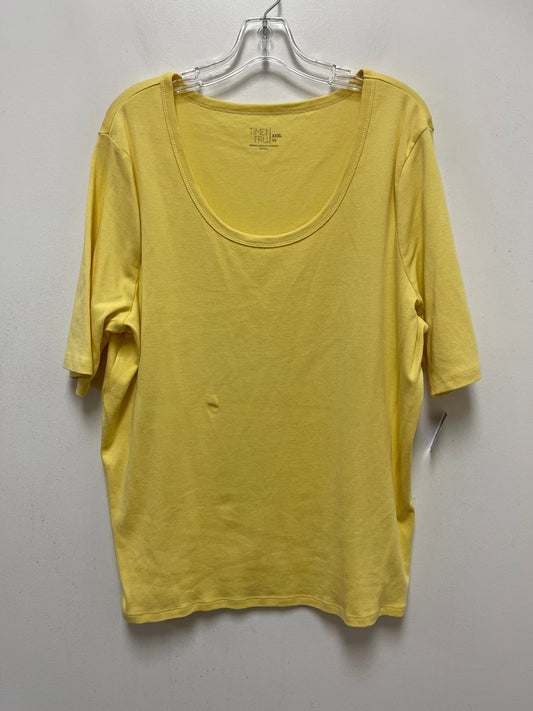 Yellow Top 3/4 Sleeve Time And Tru, Size 3x