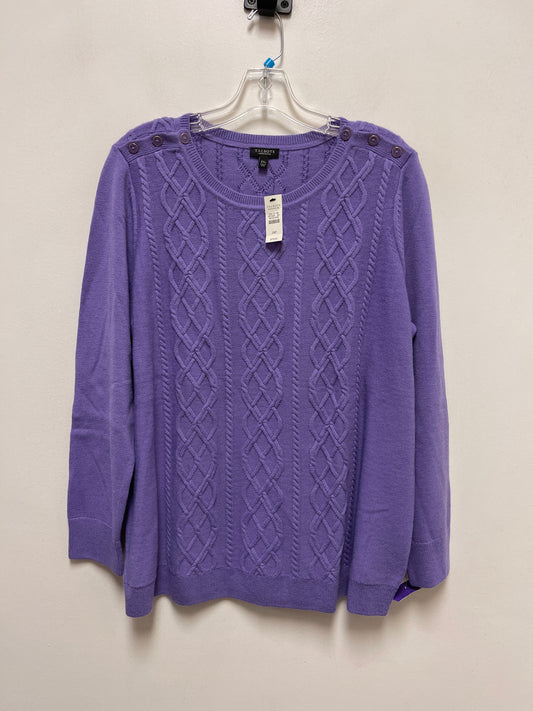 Sweater By Talbots In Purple, Size: 2x