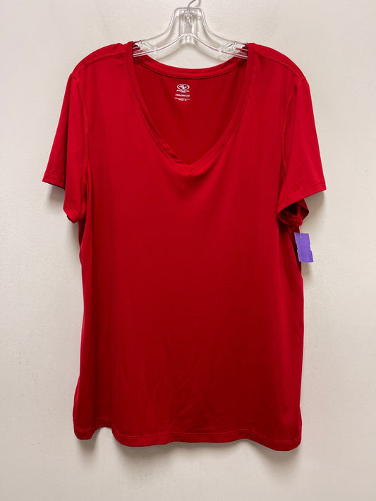 Red Athletic Top Short Sleeve Athletic Works, Size 3x