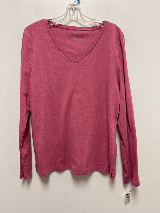 Pink Top Long Sleeve Basic Talbots, Size Xl
