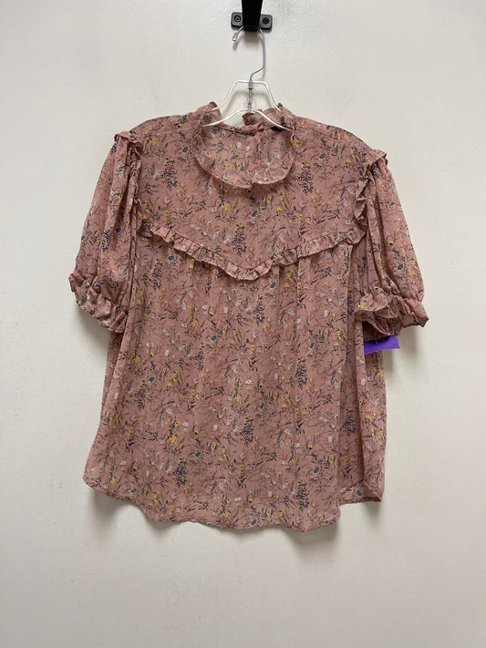 Pink Top Short Sleeve Shein, Size 1x