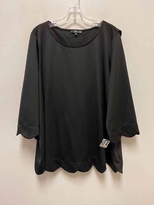 Black Top Long Sleeve Andree By Unit, Size 2x