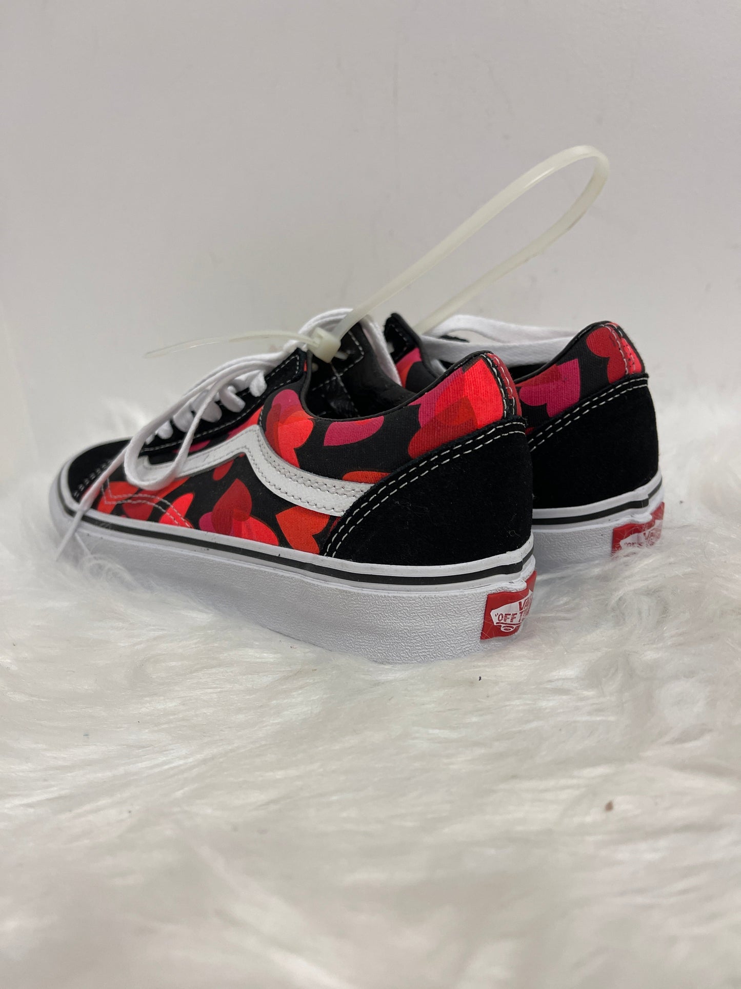 Black & Red Shoes Sneakers Vans, Size 7