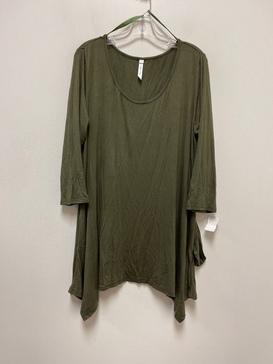 Green Tunic Long Sleeve Clothes Mentor, Size 1x
