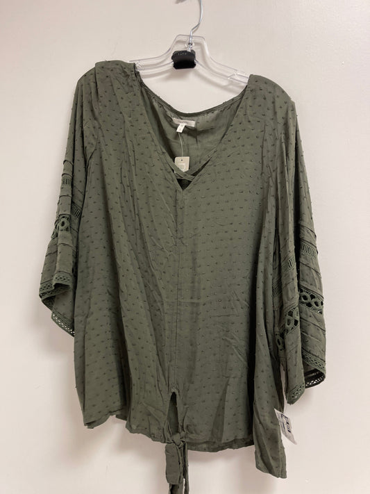 Green Top Long Sleeve Maurices, Size 1x