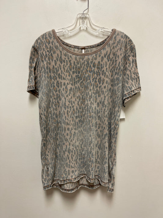 Animal Print Top Short Sleeve Free People, Size S