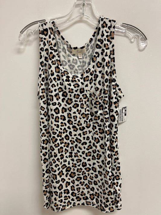 Animal Print Top Sleeveless Clothes Mentor, Size M