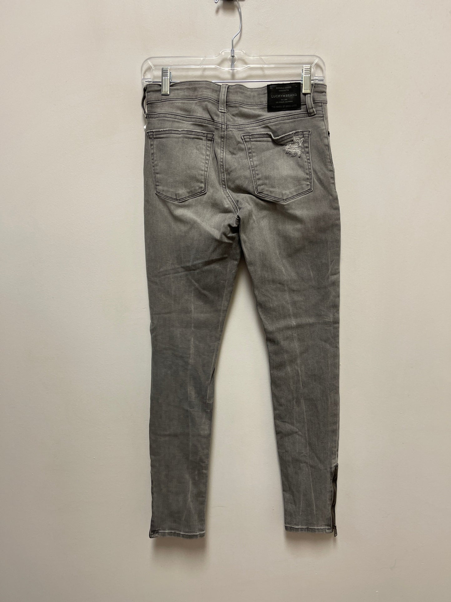 Jeans Skinny By Lucky Brand In Grey Denim, Size: 2