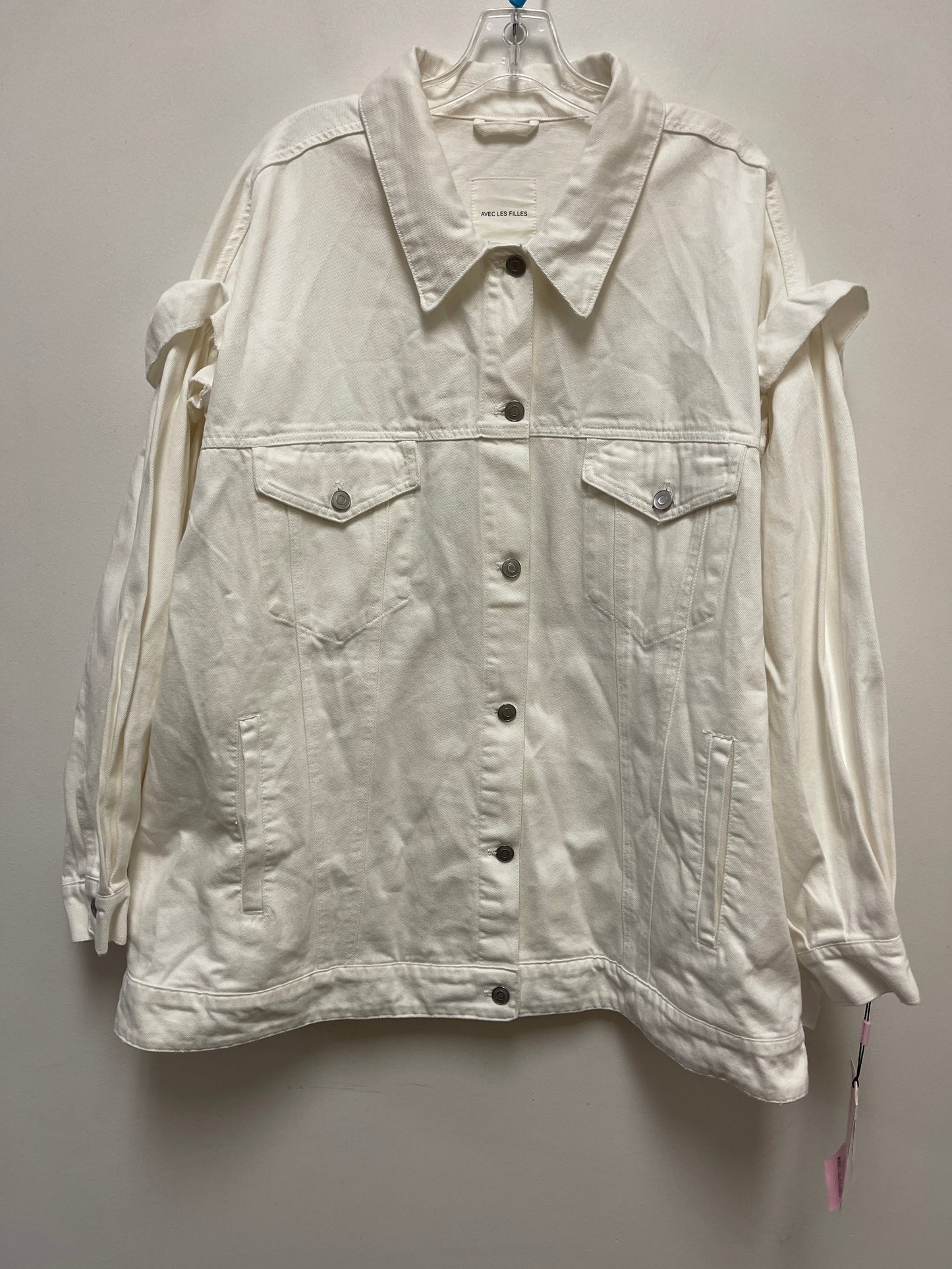 Jacket Denim By Avec Les Filles In White Denim, Size: 2x