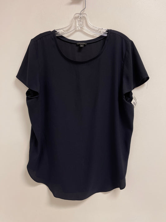 Top Short Sleeve By Ann Taylor In Navy, Size: L