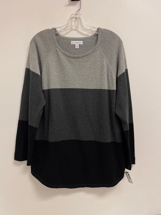 Sweater By Kim Rogers In Black & Grey, Size: Xl