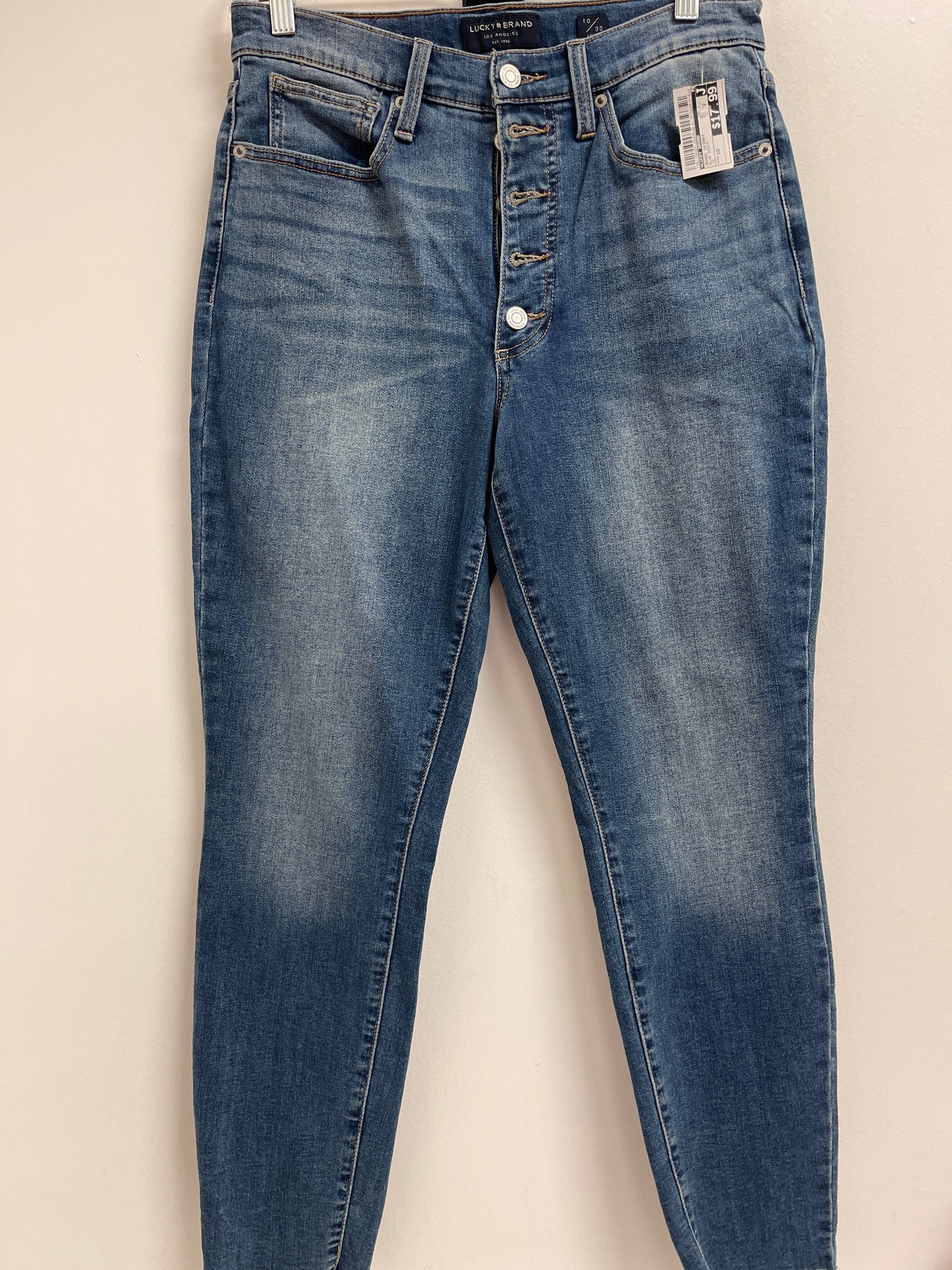 Jeans Skinny By Lucky Brand In Blue Denim, Size: 10