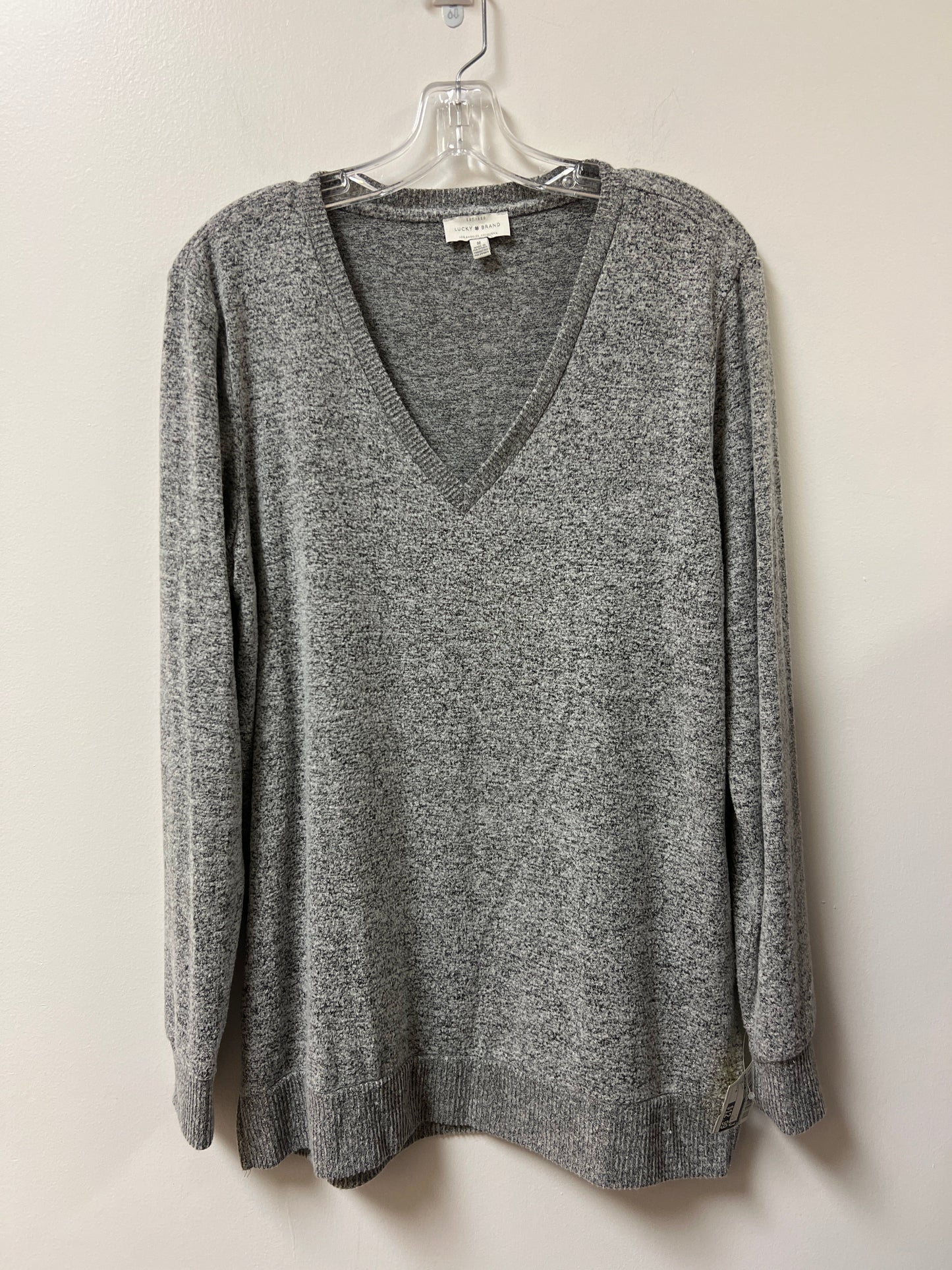 Top Long Sleeve By Lucky Brand In Grey, Size: M