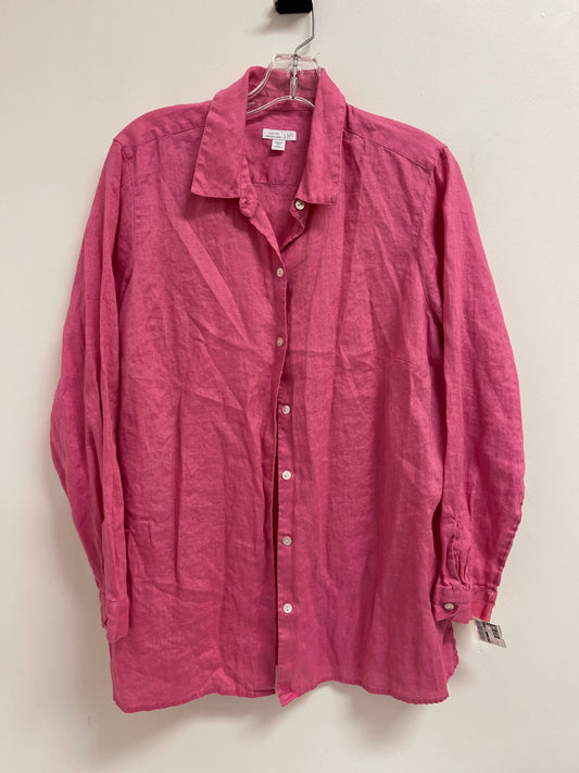 Top Long Sleeve By J. Jill In Pink, Size: 1x