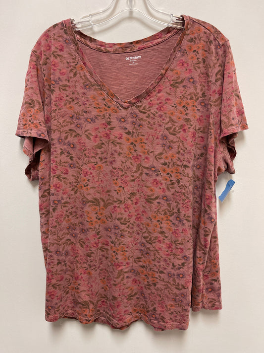 Top Short Sleeve By Old Navy In Floral Print, Size: 3x