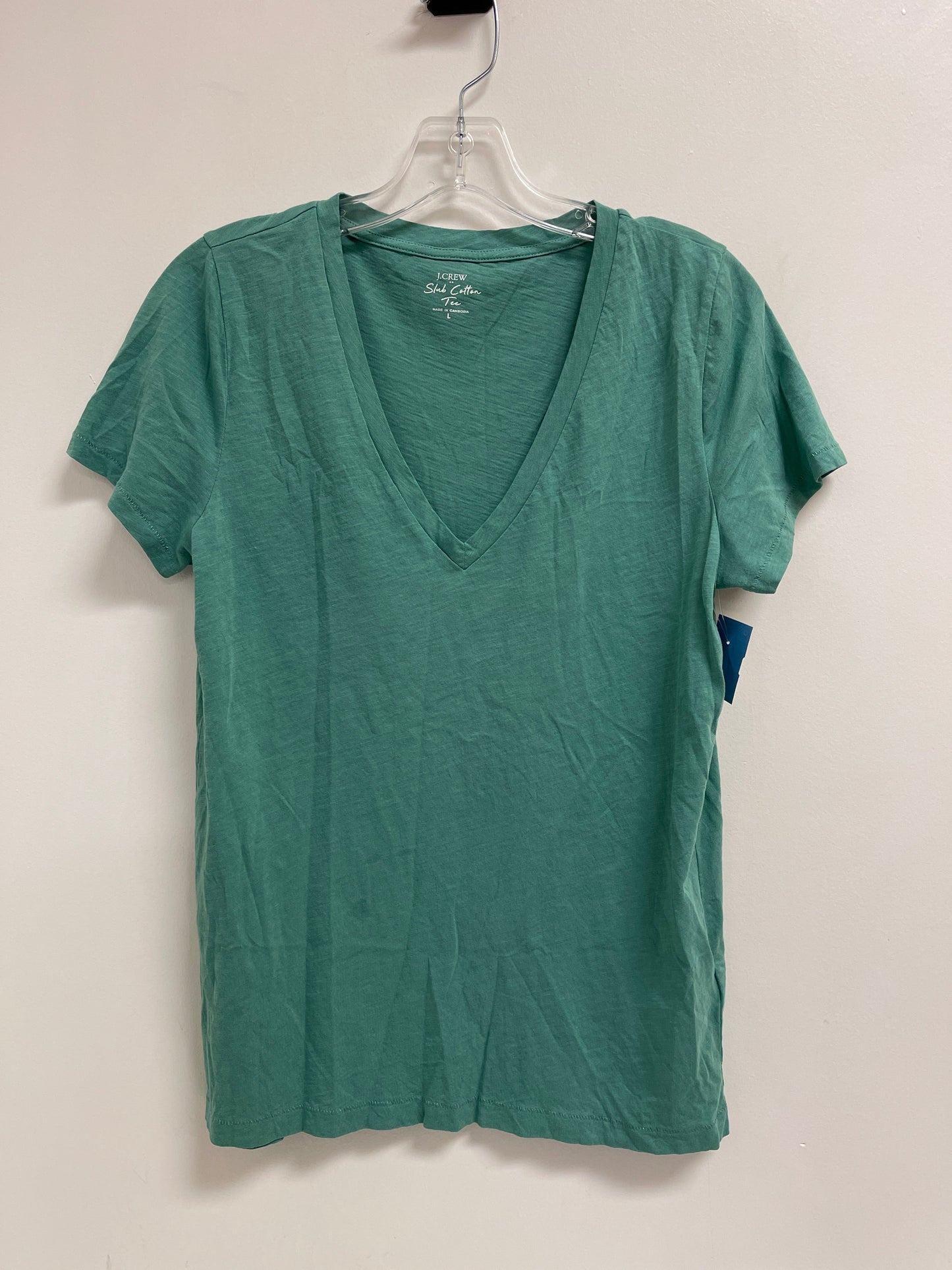 Top Short Sleeve By J. Crew In Green, Size: L