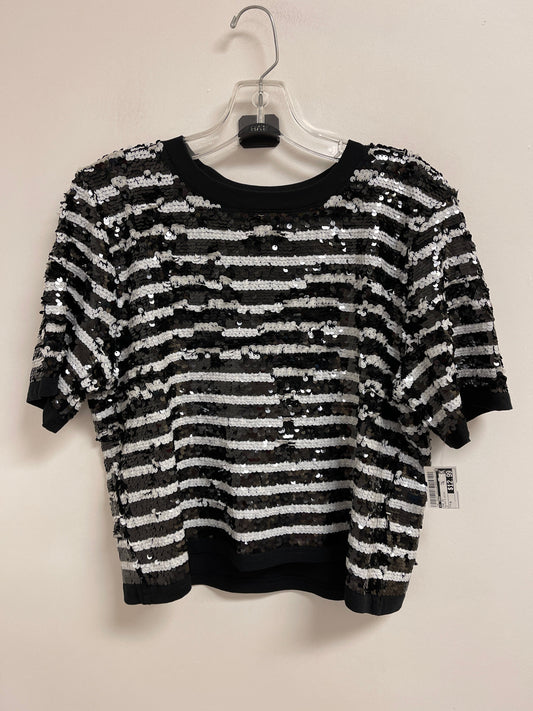 Top Short Sleeve By J. Crew In Black & White, Size: M