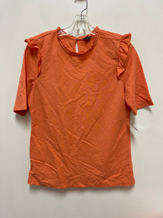 Top Short Sleeve By Ann Taylor In Orange, Size: M