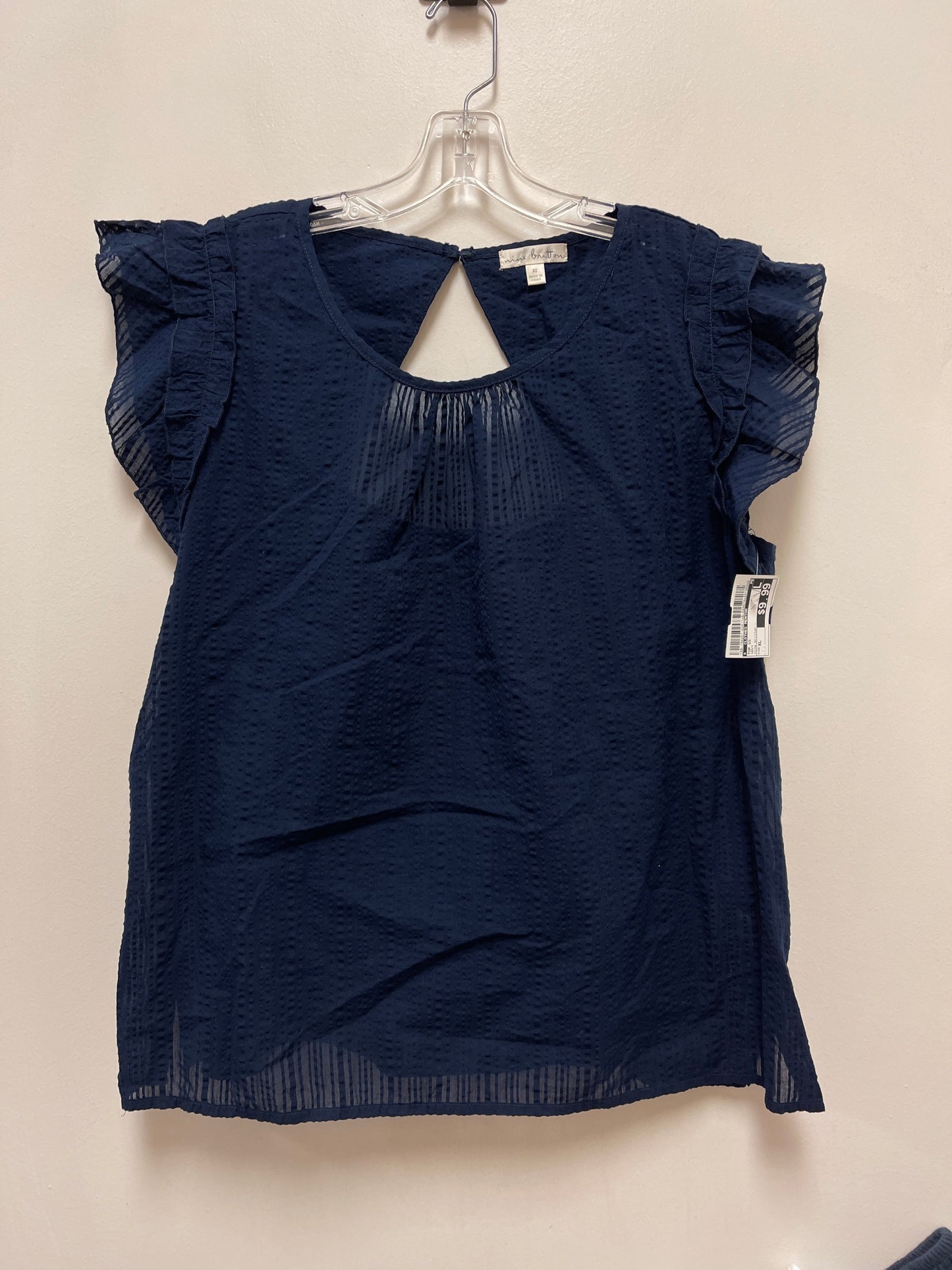 Top Short Sleeve By Clothes Mentor In Navy, Size: Xl