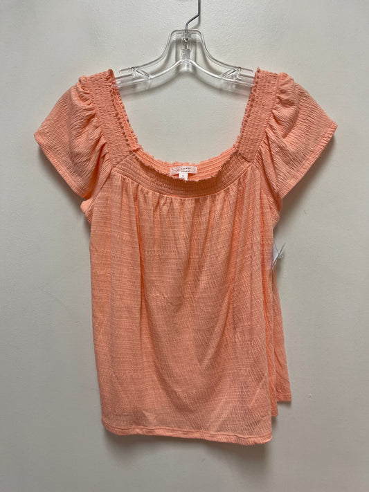 Top Short Sleeve By Lc Lauren Conrad In Orange, Size: S