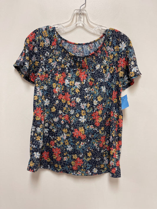 Top Short Sleeve By Croft And Barrow In Floral Print, Size: S