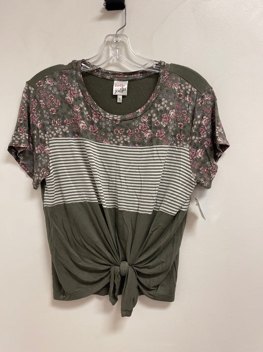 Top Short Sleeve By Belle Du Jour In Green, Size: M