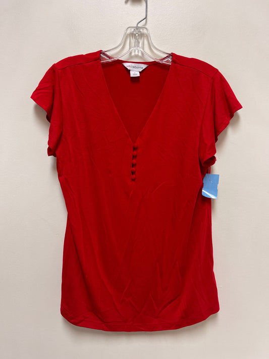 Top Short Sleeve By Liz Claiborne In Red, Size: S